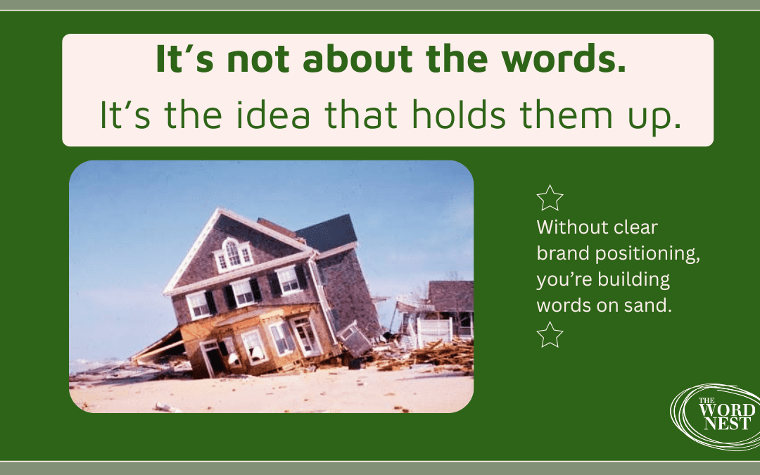 Get your brand positioning right. Then write.